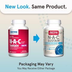 NAC Sustain tablets close-up showing uniform capsules supporting antioxidant defense