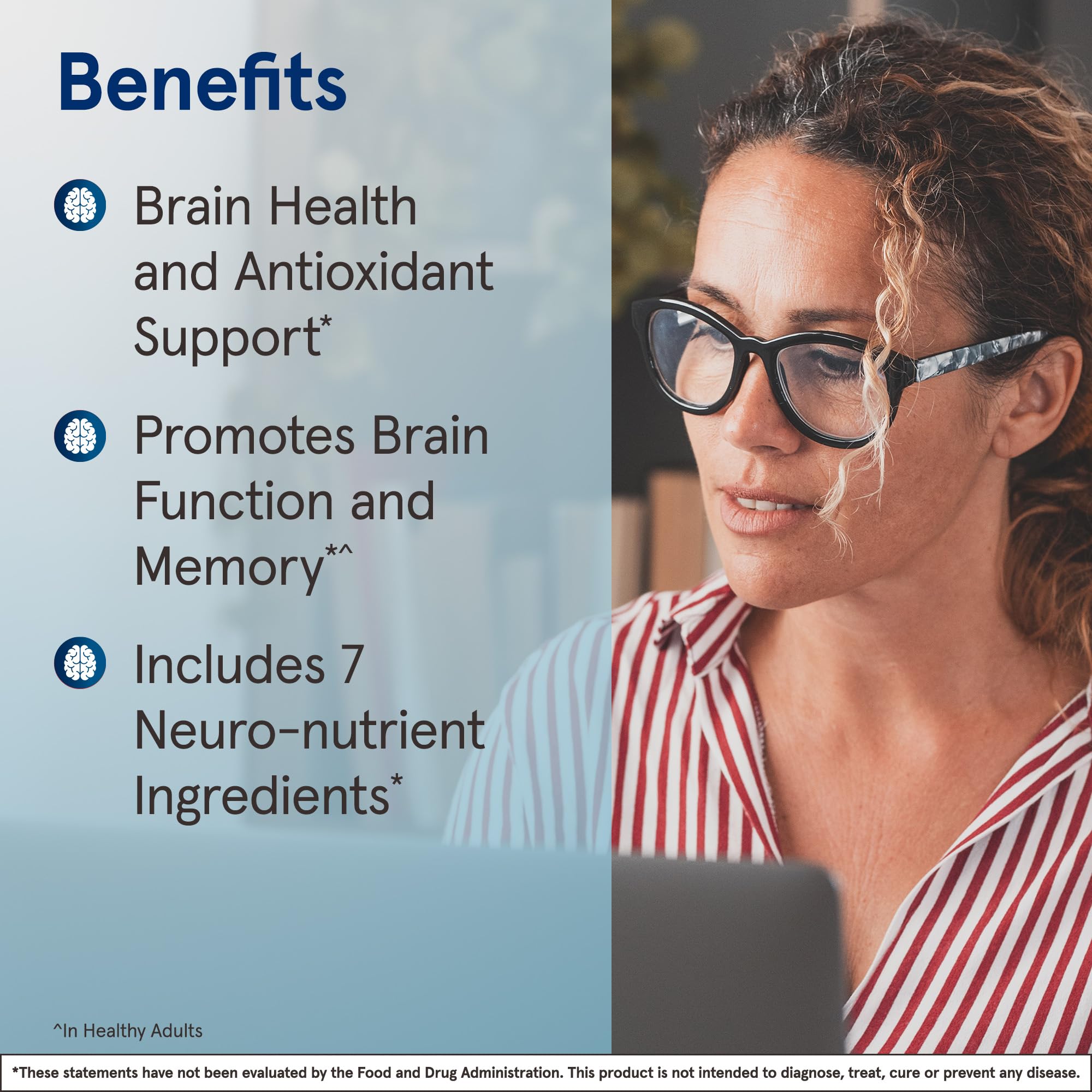 Jarrow Formulas Neuro Optimizer label closeup showing ingredient blend.