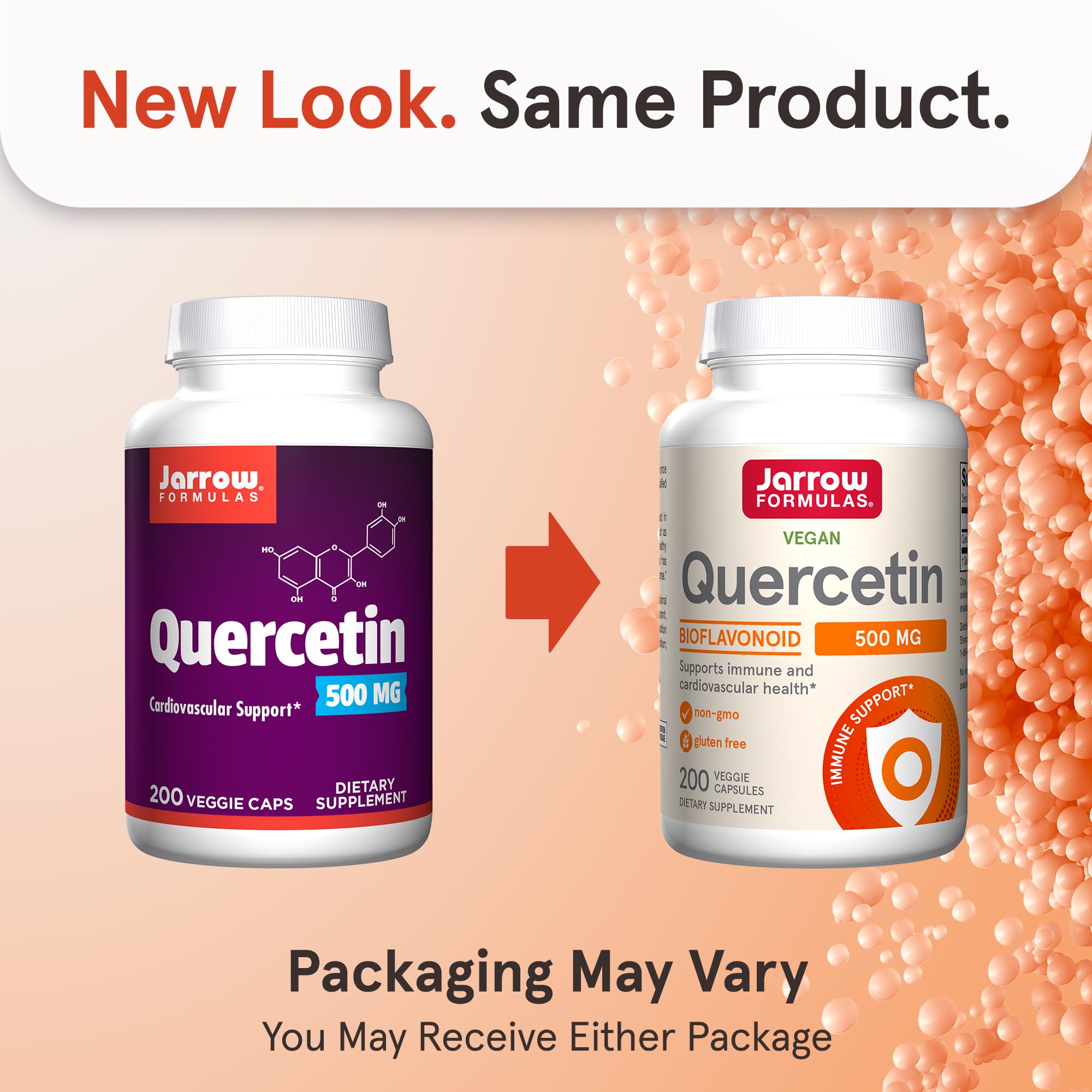 Jarrow Formulas Quercetin bottle label closeup showing vegan formula
