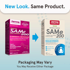 Closeup of SAMe 200 mg tablets for potential brain metabolism support.