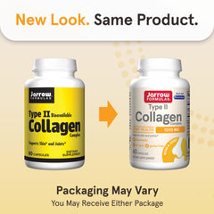 Jarrow Formulas Type II Collagen capsules close-up for daily wellness.