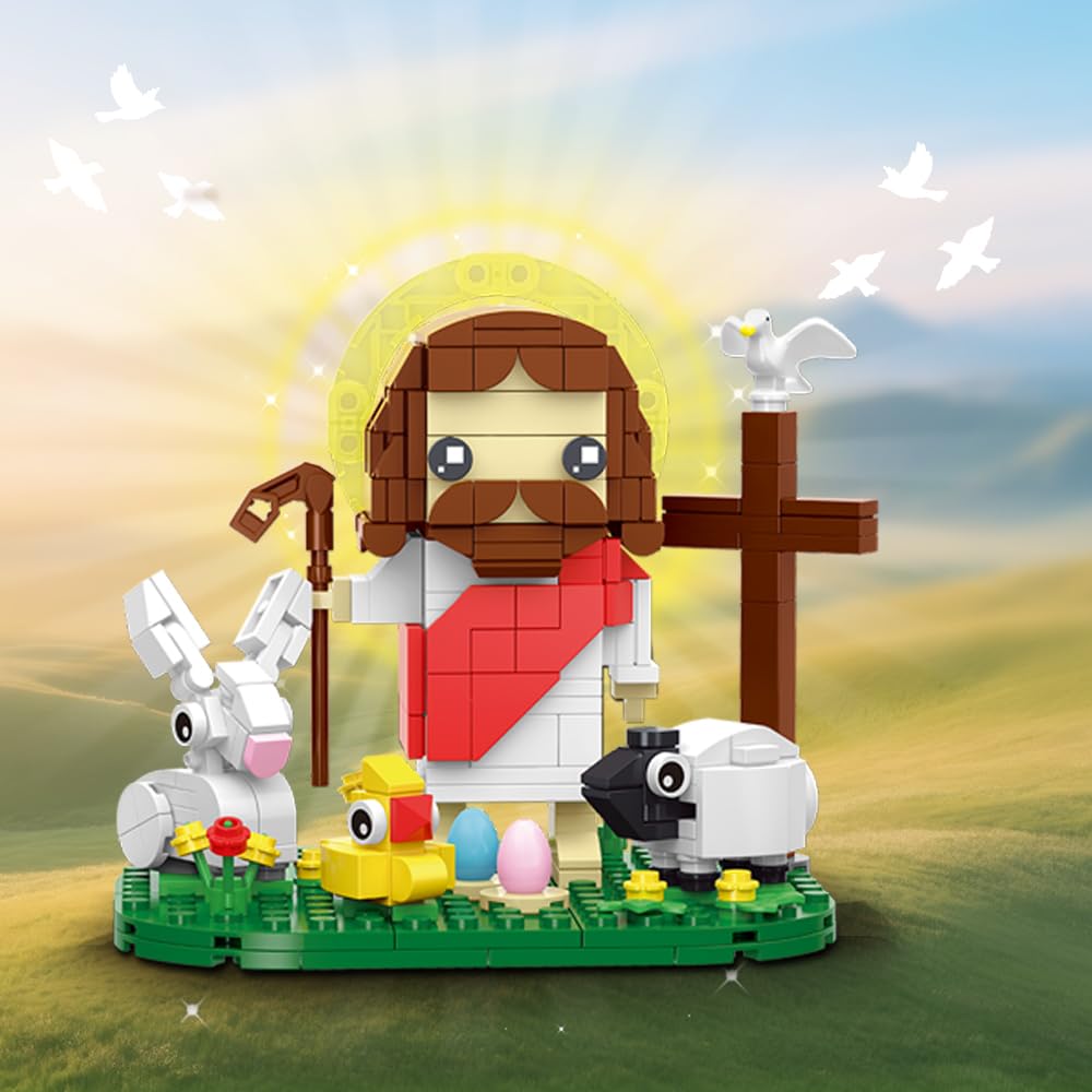 Jarsant Jesus Building Block Set detailed box aids easy gift opening and setup.