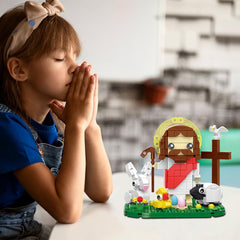 Jarsant Jesus Building Block Set sheep and bunnies scene sparks imaginative play and learning.