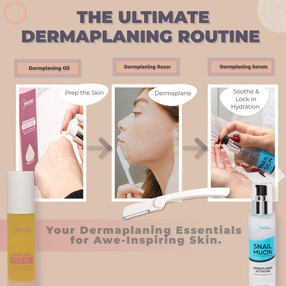 Jasclair Dermaplaning Razor ergonomic handle enables confident control