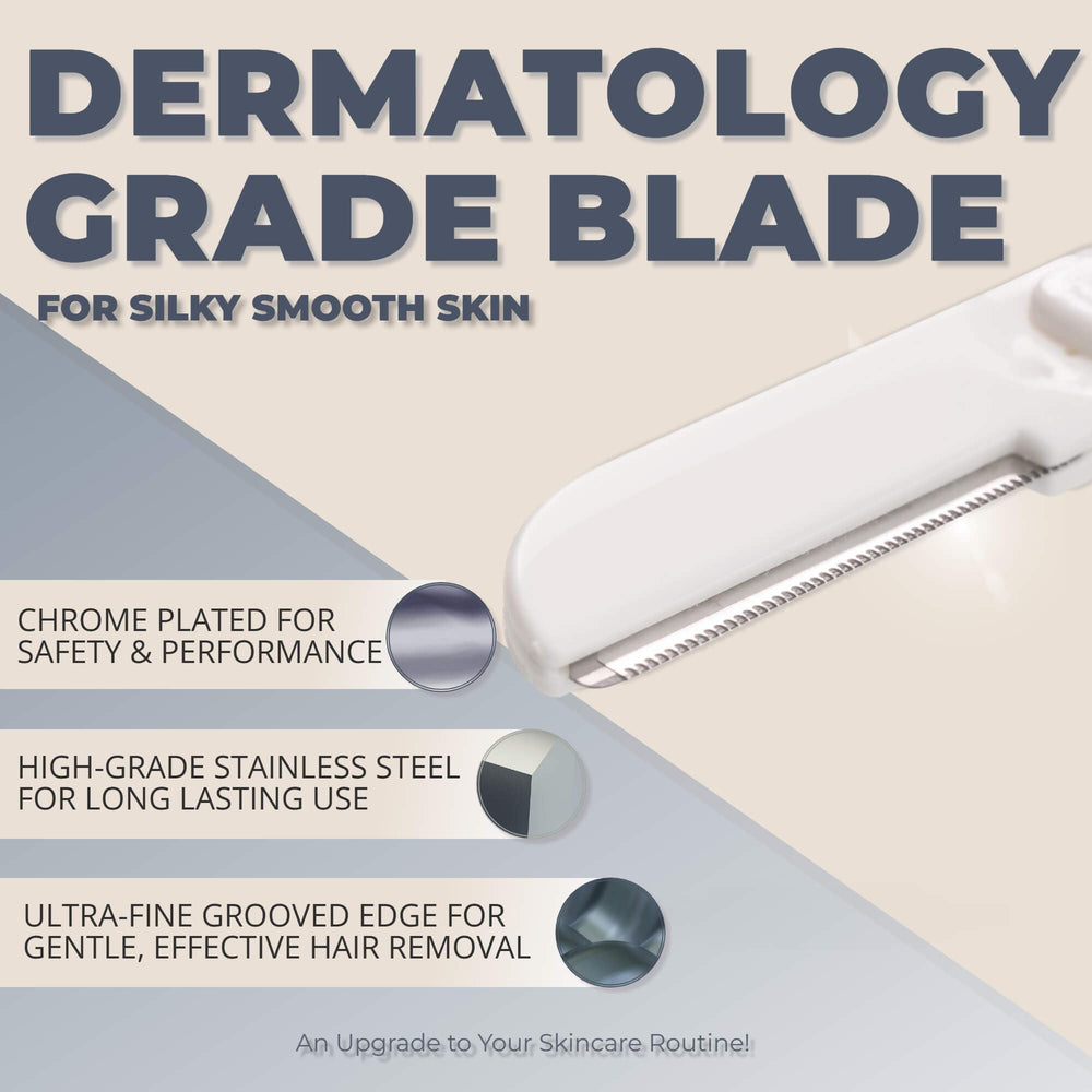 Jasclair Dermaplaning Razor eyebrow shaping focus for defined arches