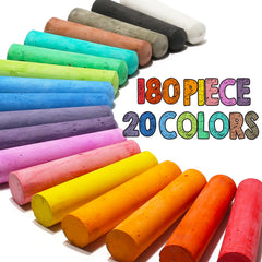 JASNKKONT 20 colors non-toxic chalk provides safe, vivid tones for kids' creative projects.