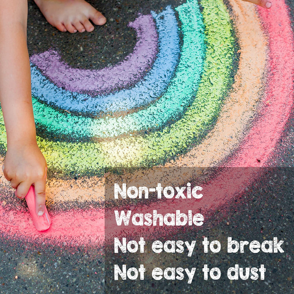 JASNKKONT chunky 4-inch chalk offers sturdy grip for kids' outdoor art.