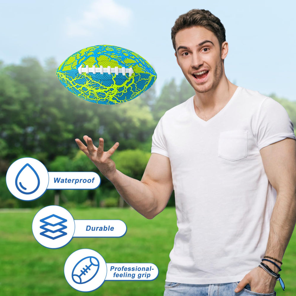 Jasonwell football with double-laced grip improves throwing and catching in water or dry.