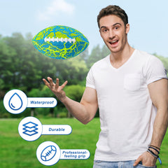 Jasonwell football with double-laced grip improves throwing and catching in water or dry.