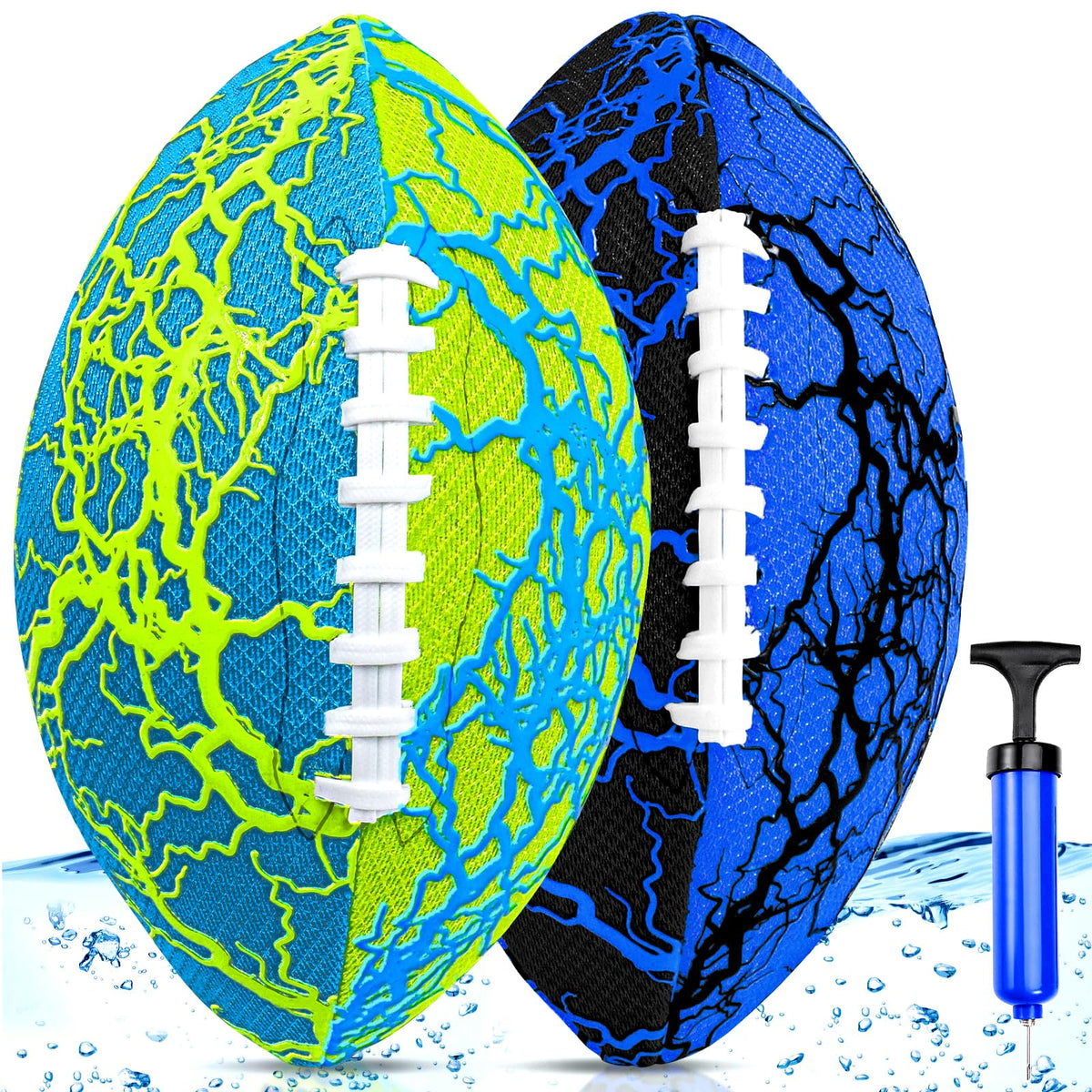 Jasonwell pool water football 2-pack, perfect for pool and beach play with strong grip.