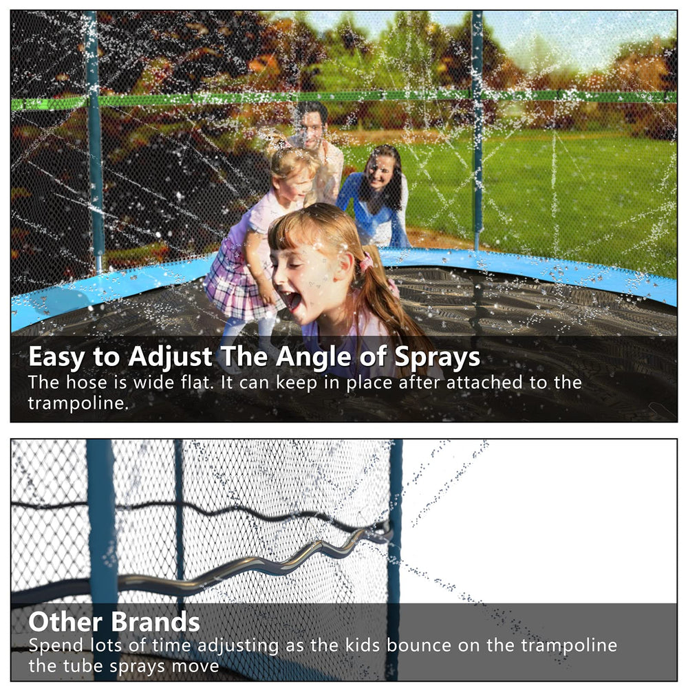 Jasonwell easy-install sprinkler attached with zip ties for quick setup.