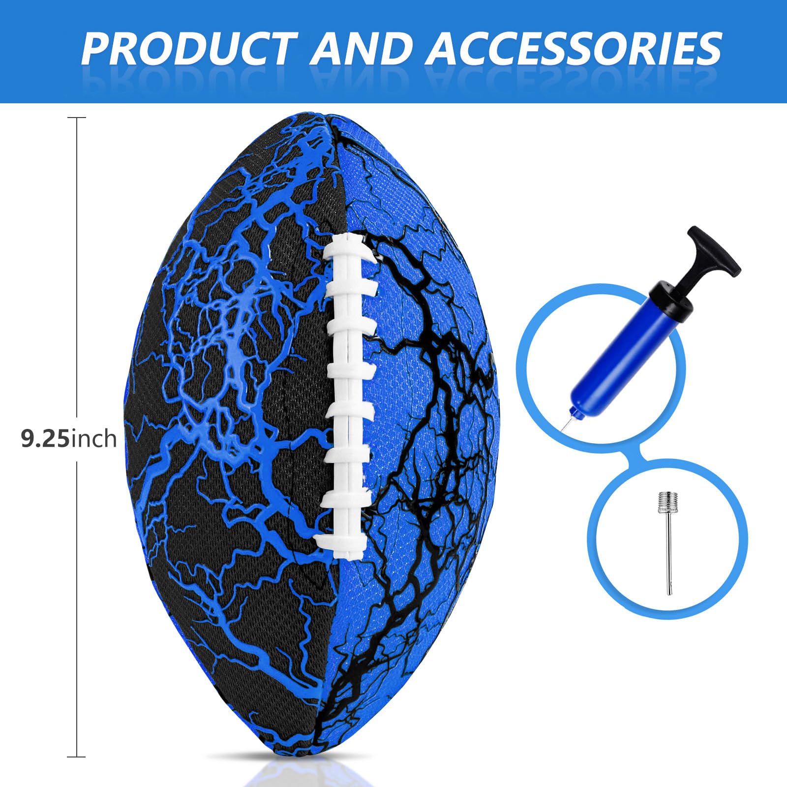 Jasonwell waterproof football with pump included for quick setup.
