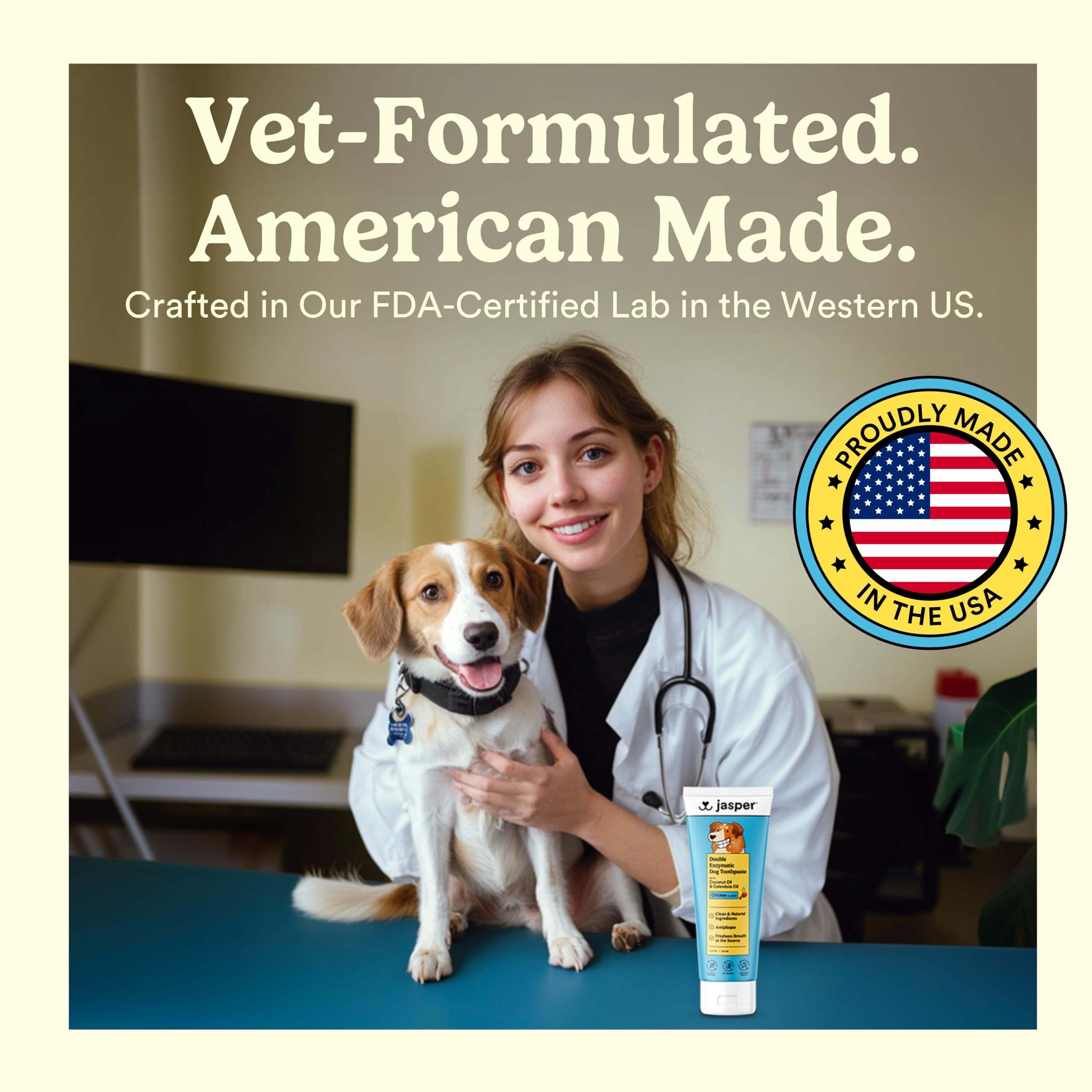 Jasper Dog Toothpaste bacon and chicken flavors packaging