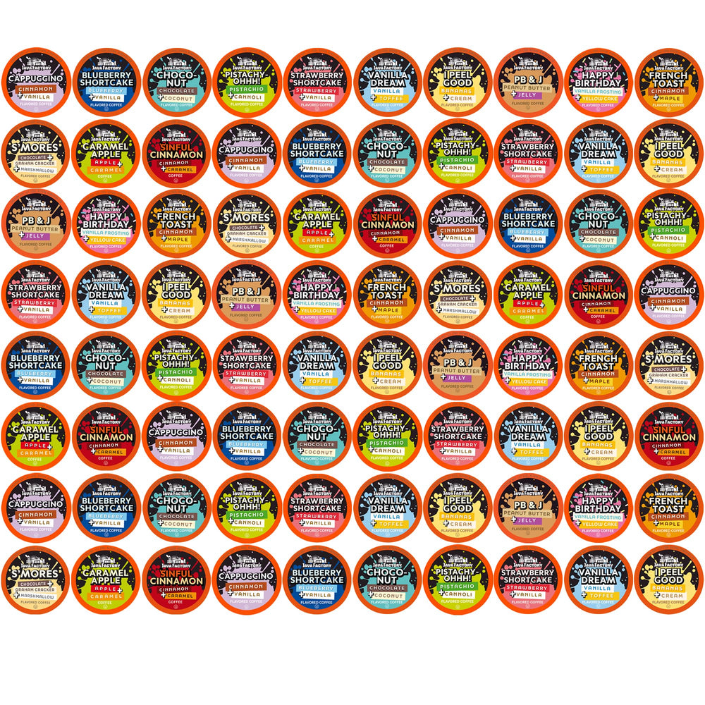 Java Factory Blueberry Shortcake pod delivers a bright berry aroma for morning coffee