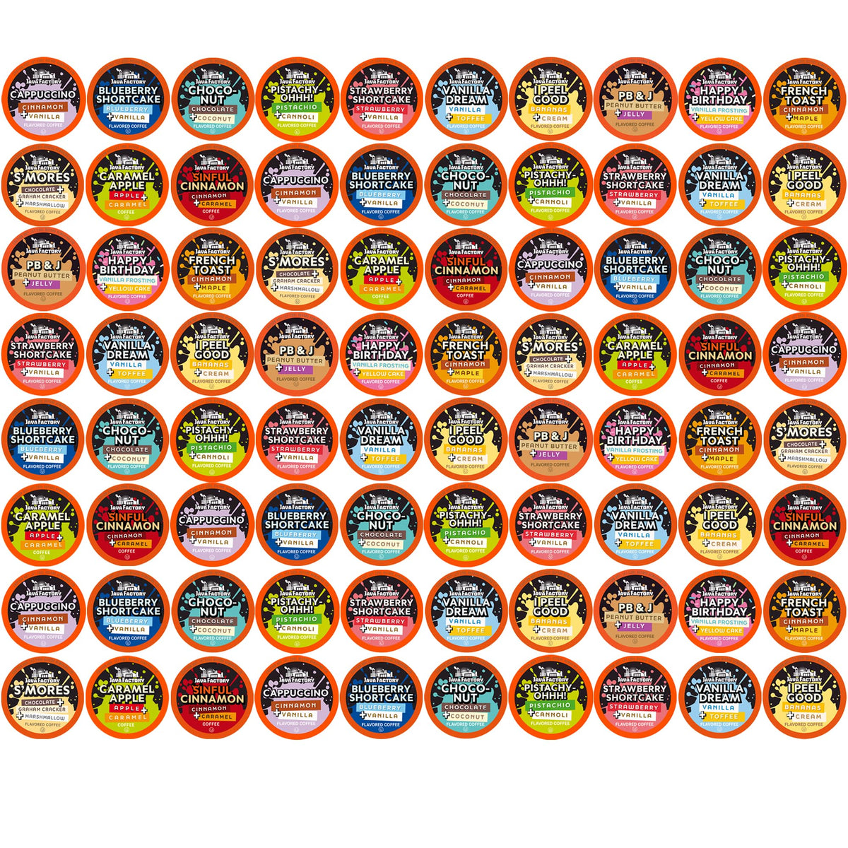 Java Factory Blueberry Shortcake pod delivers a bright berry aroma for morning coffee