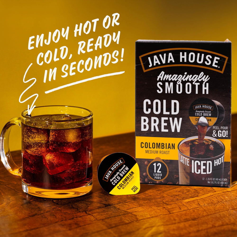 Java House 12-hour slow-steep process delivers bold smoothness.