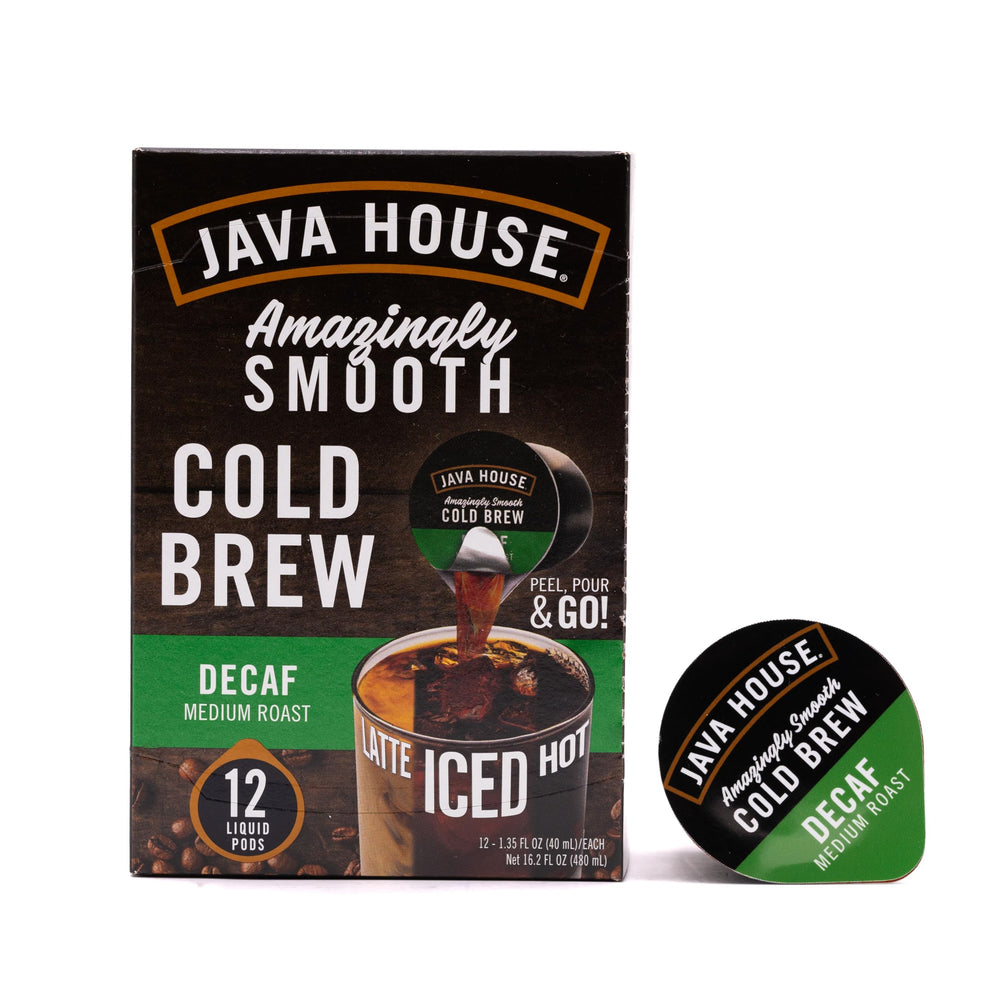 Java House cold brew pod pour for a smooth iced coffee.