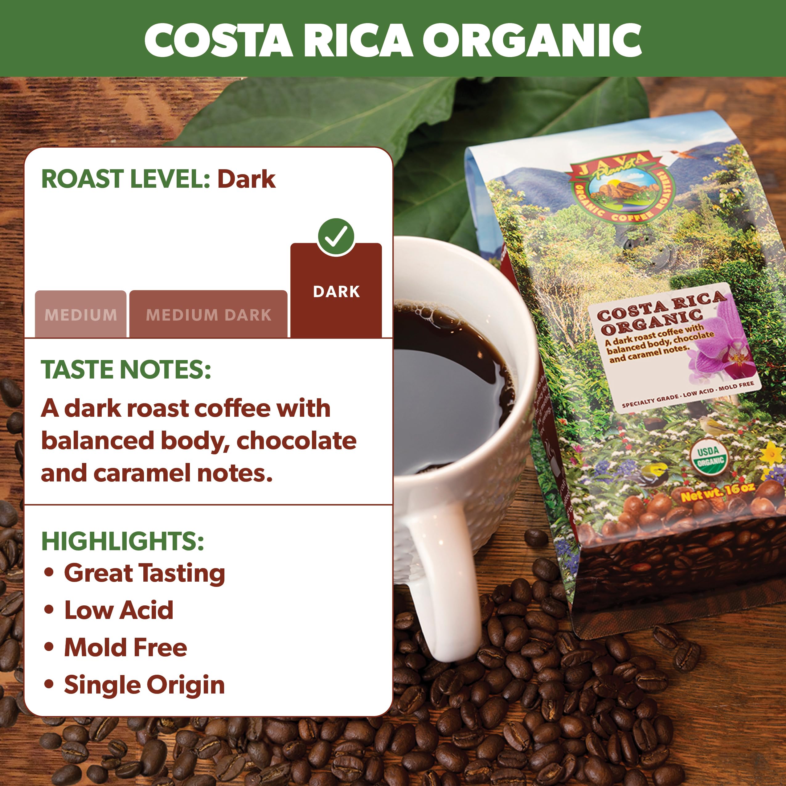 Java Planet whole bean packaging preserves aroma for fresh grinding