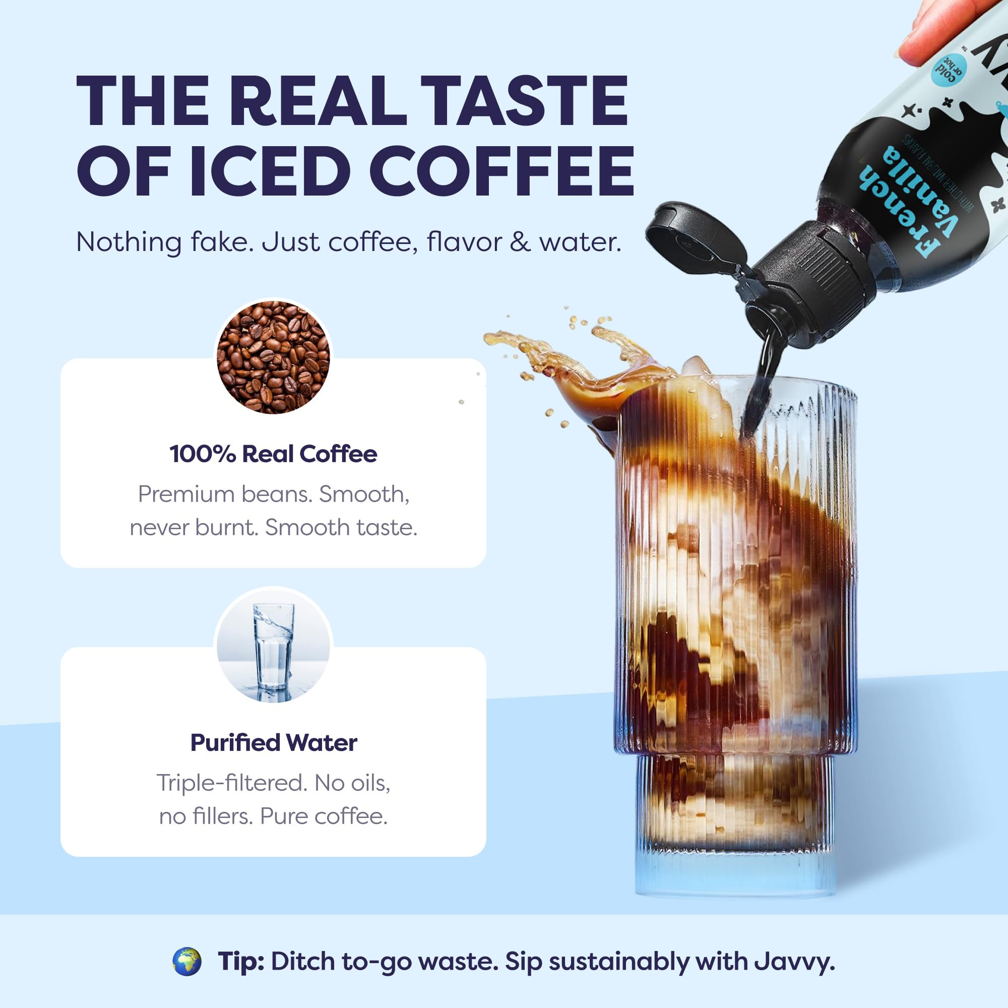 Javvy caffeine teaspoon shows precise measurement for customizable strength.