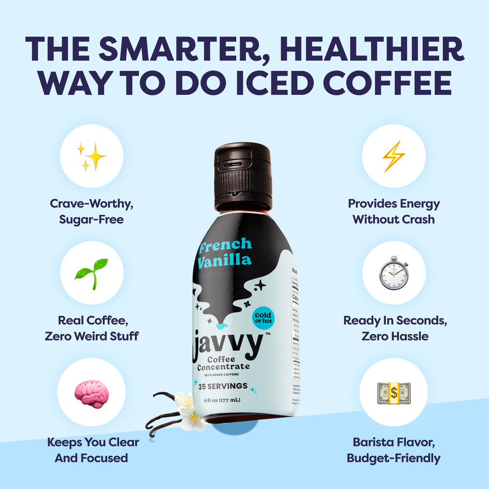 Javvy latte steam shot highlights creamy texture and smooth sweetness.
