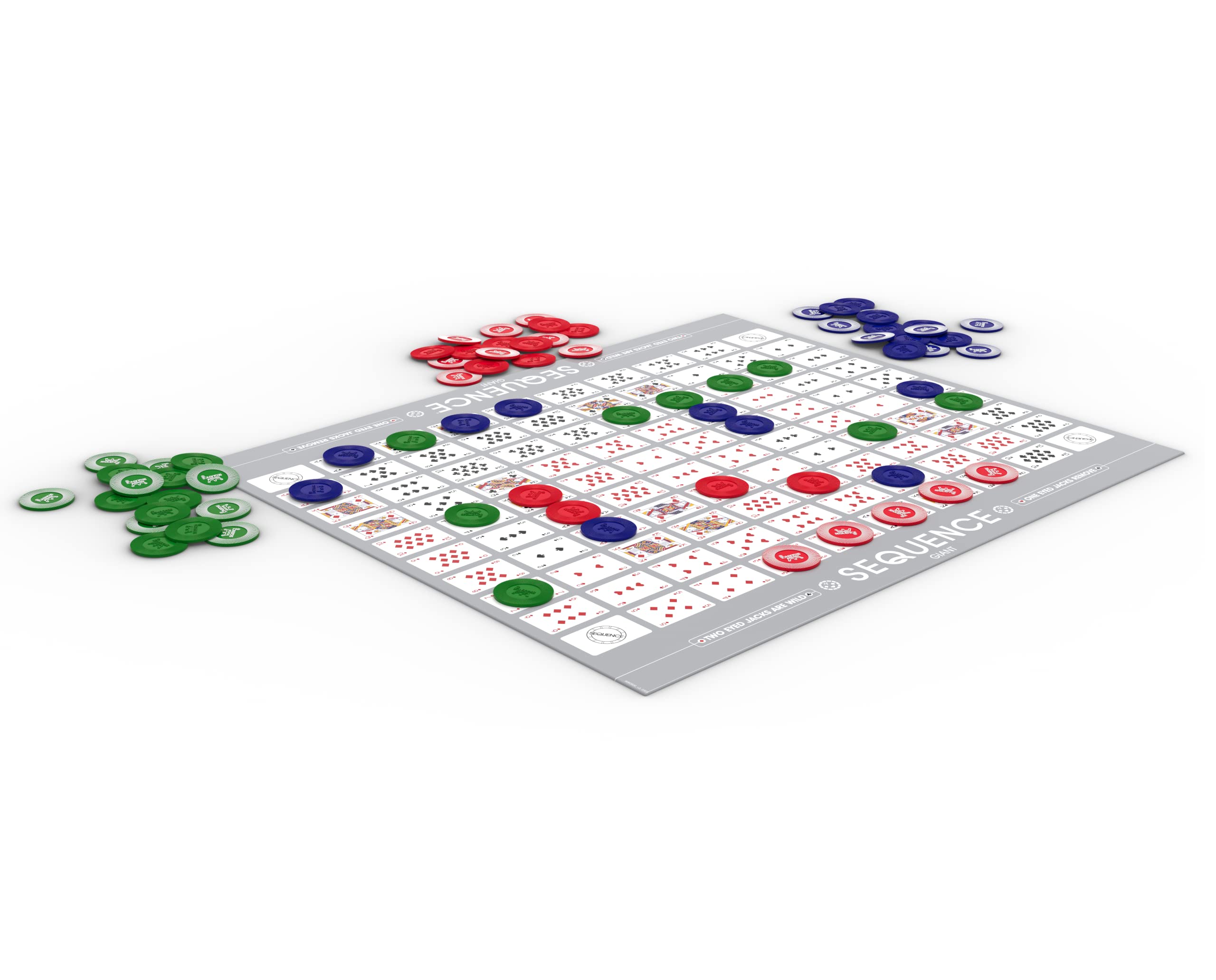 Chip colors green blue red for easy tracking