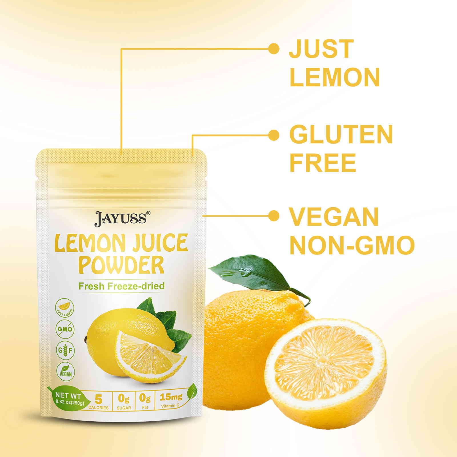 Jayuss Lemon Juice Powder scoop for quick measurement and use