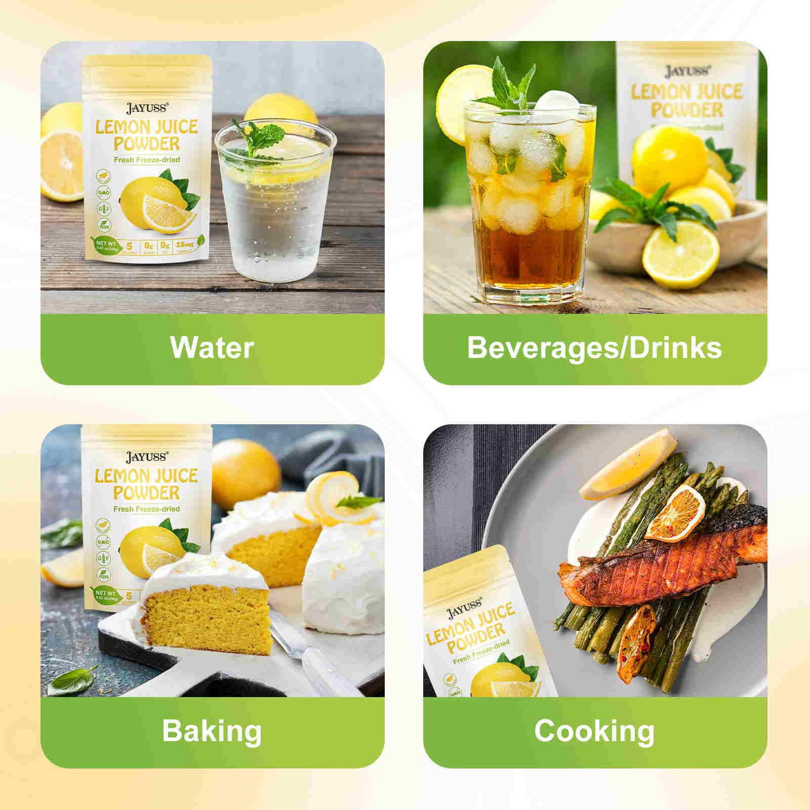Jayuss Lemon Juice Powder portable for travel and on the go