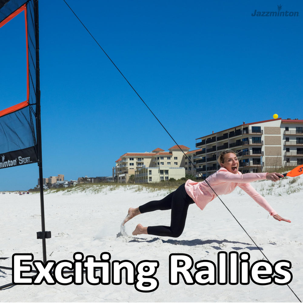 Jazzminton Sport long rallies capture boundary-free, high-action gameplay