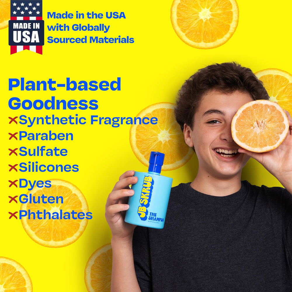 JB SKRUB bottle front label showing brand and citrus blend