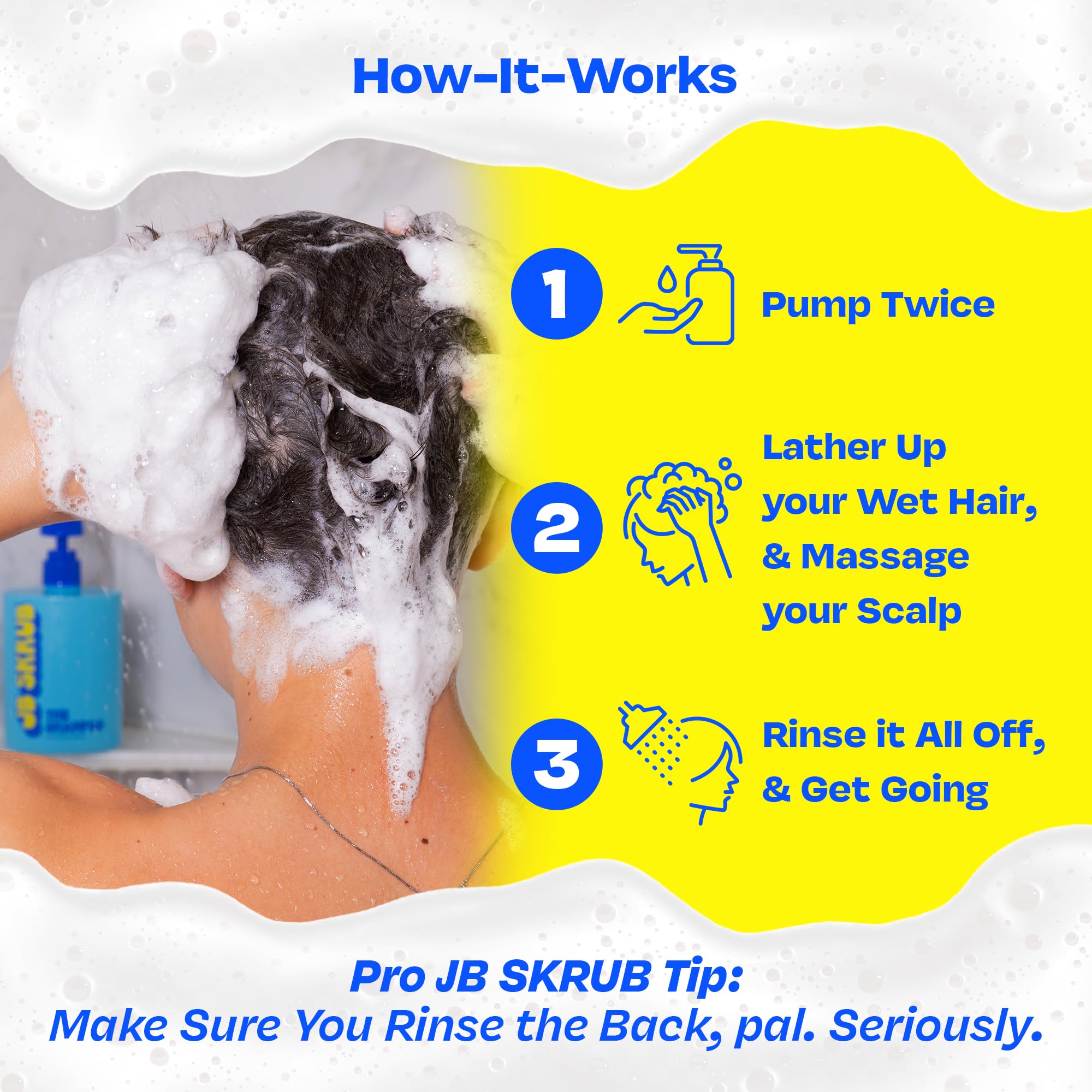 14-ounce JB SKRUB bottle for daily use by kids and teens
