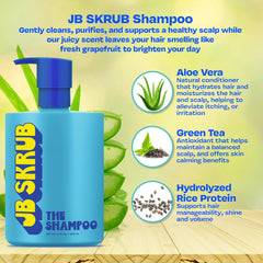 JB SKRUB Shampoo delivers soft, manageable hair after washing