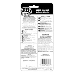 J-B Weld Clear Sealant supports outdoor weatherproof repairs on joints.