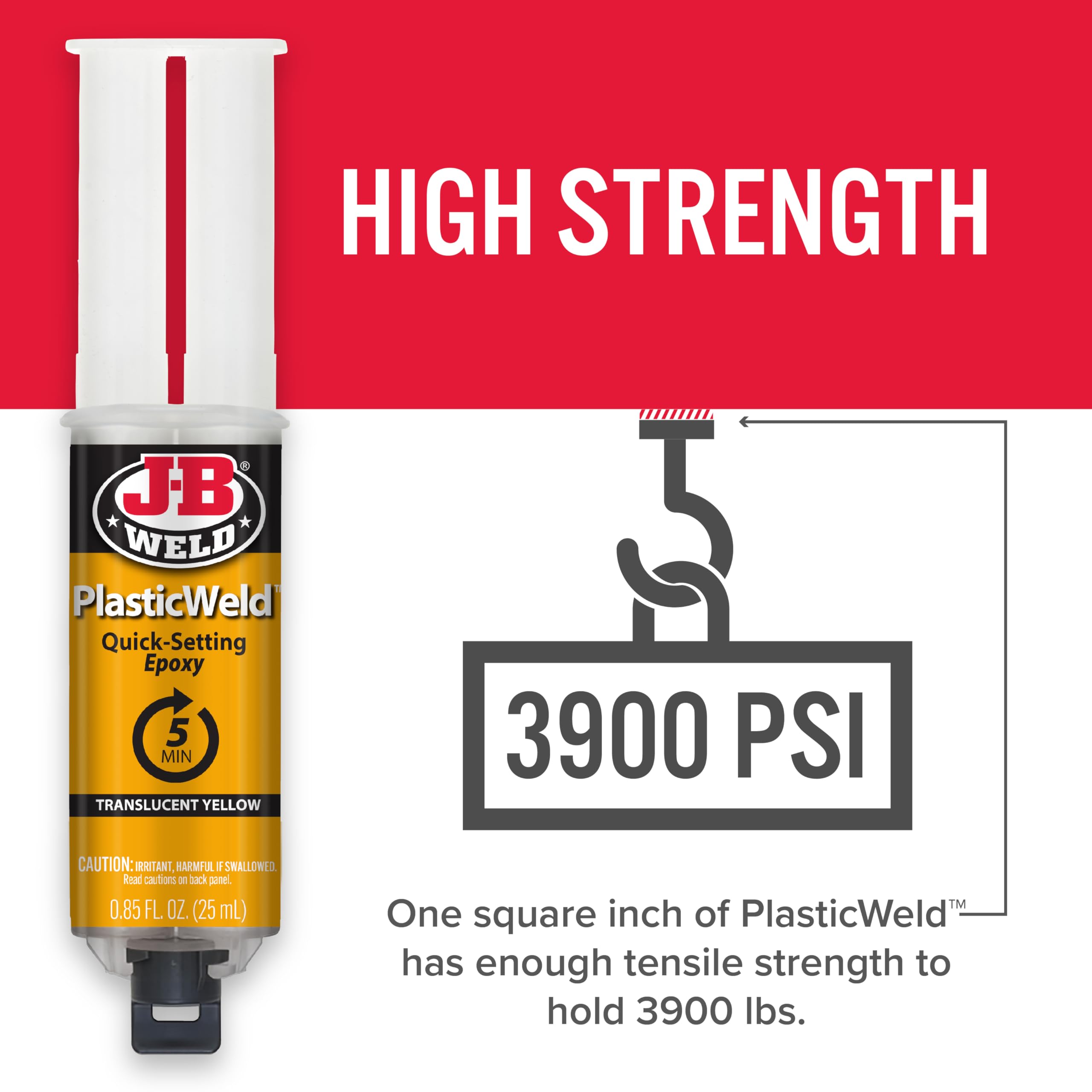 J-B Weld PlasticWeld bonds plastics like PVC for durable results.