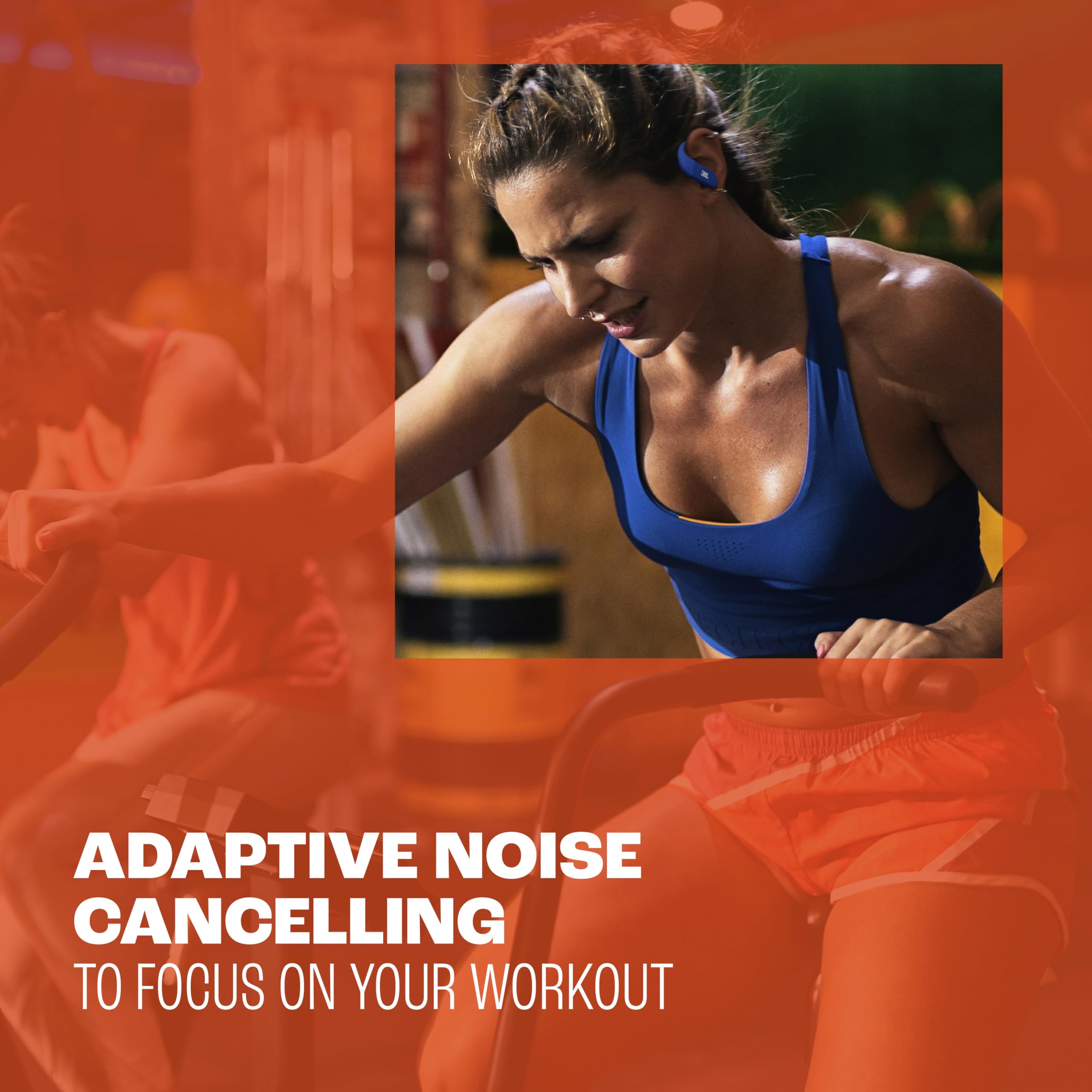 JBL Endurance Peak 4 TwistLock in-ear design demonstrates all-day comfort during training.