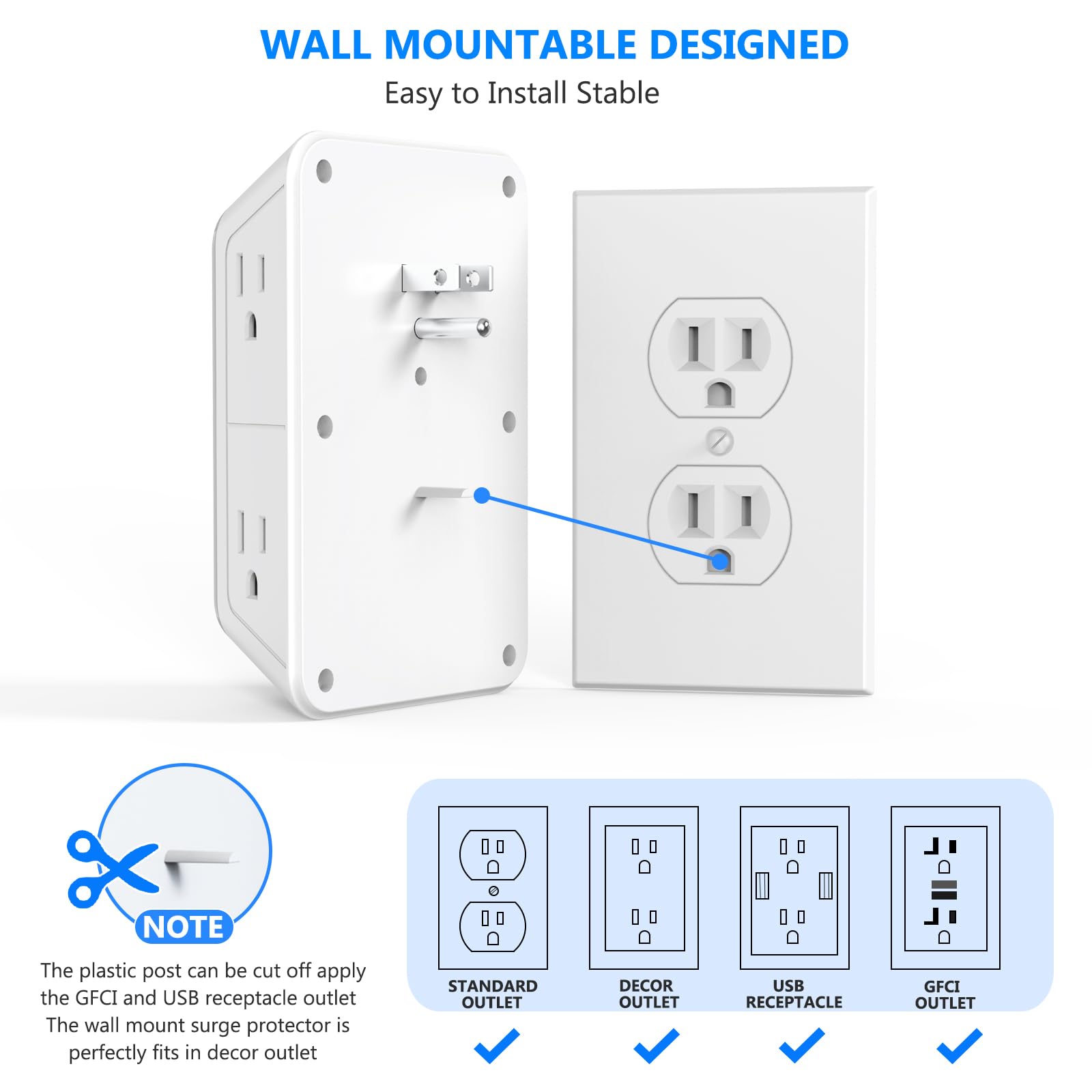 JcBlaon 1050J surge protection guards connected gear from power spikes.