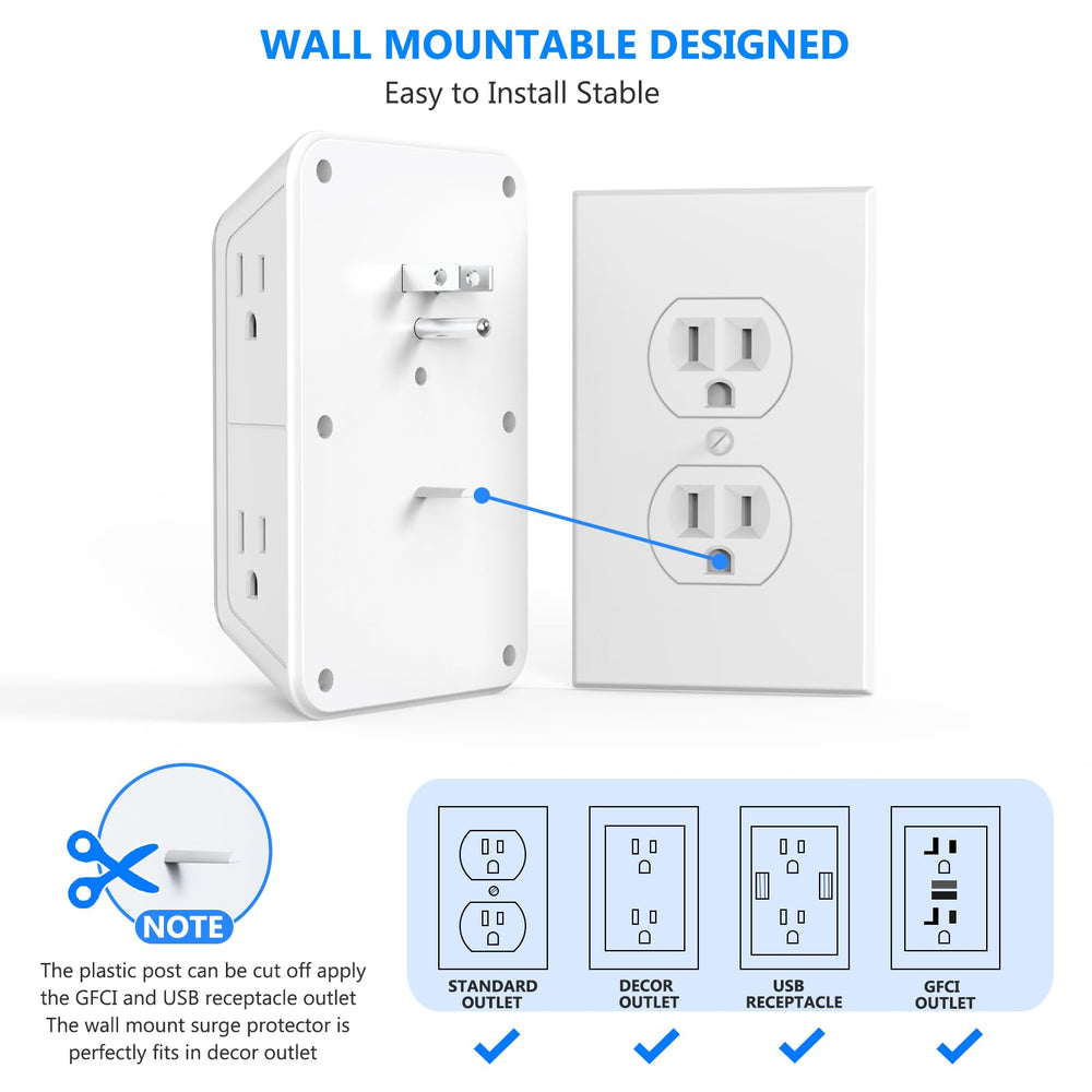 JcBlaon 1050J surge protection guards connected gear from power spikes.
