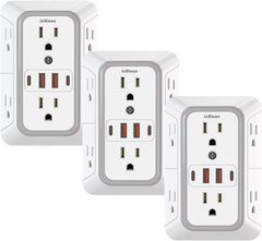 JcBlaon surge protector with six outlets expands home power access.