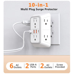 JcBlaon surge protector rated 1050 joules to shield devices