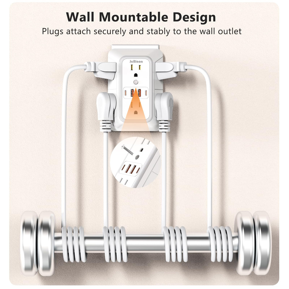 Wide-space outlet design prevents blocking adjacent plugs