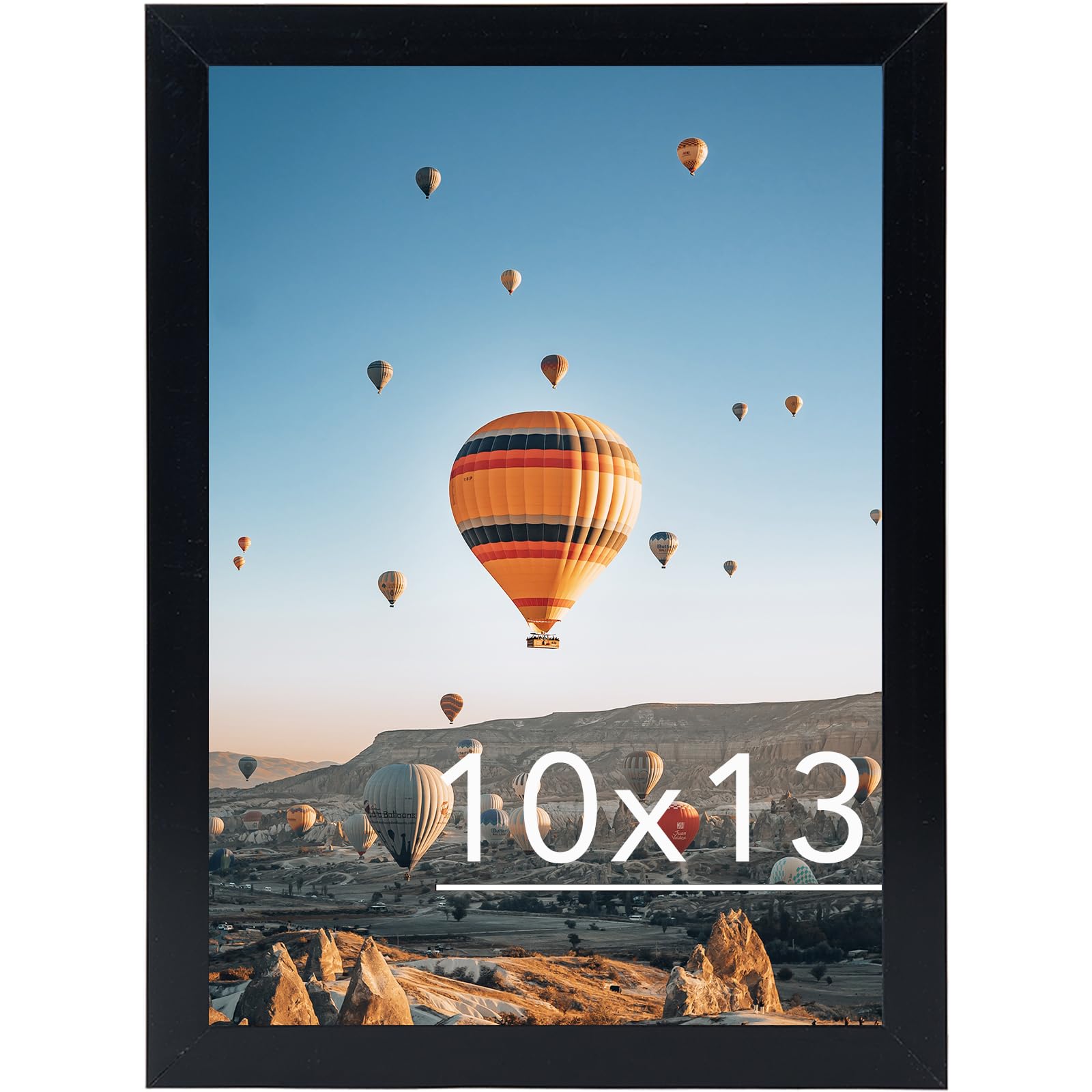 JCJMY 10x13 black frame front view for crisp photo display.