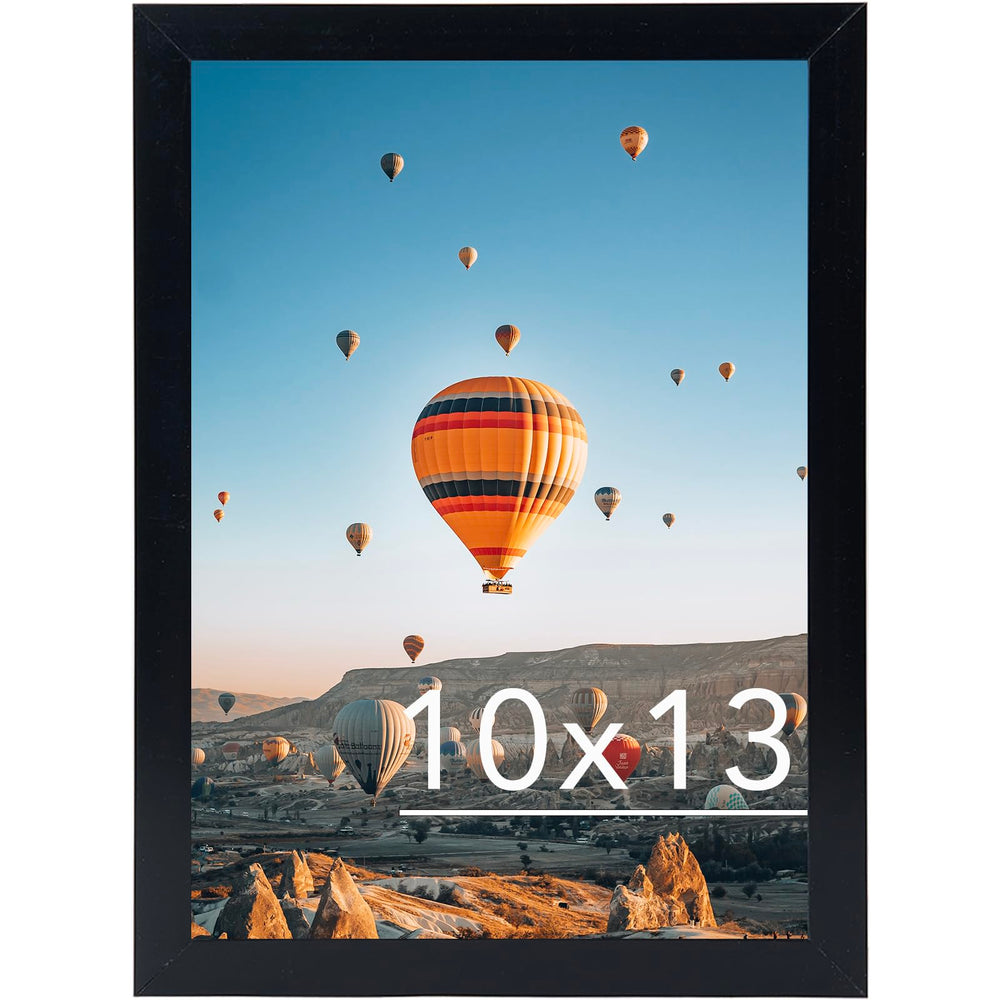 JCJMY 10x13 black frame front view for crisp photo display.