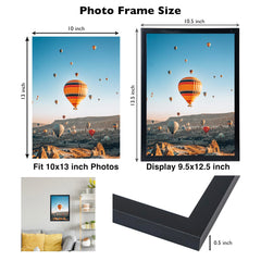 JCJMY 10x13 black frame horizontal and vertical display on walls.