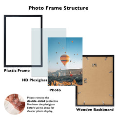 JCJMY 10x13 black frame wall mounting for flexible wall decor.