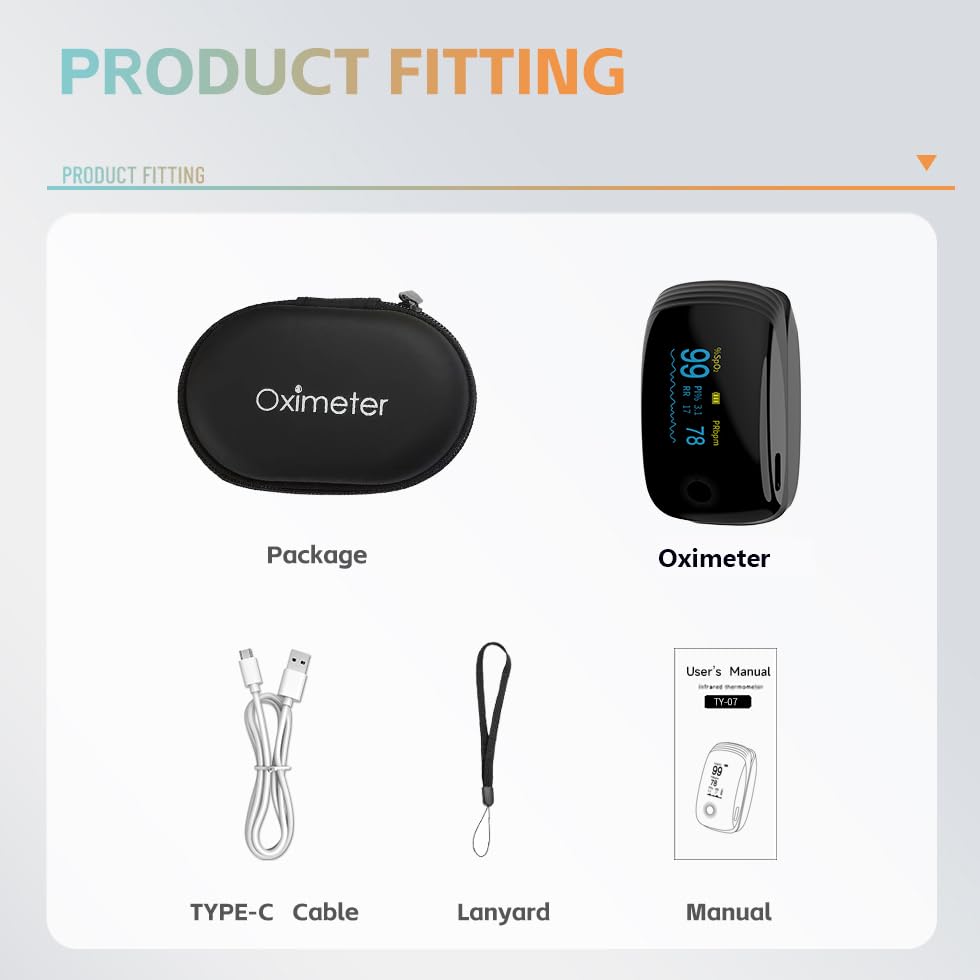 JDBBGJ oximeter on finger during exercise for quick checks