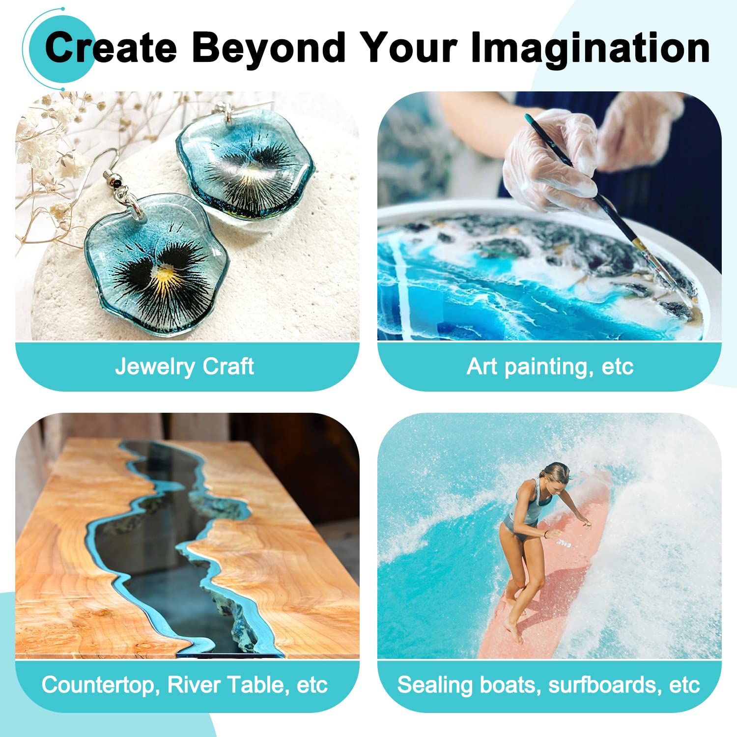 JDiction epoxy resin safe low odor for indoor crafting