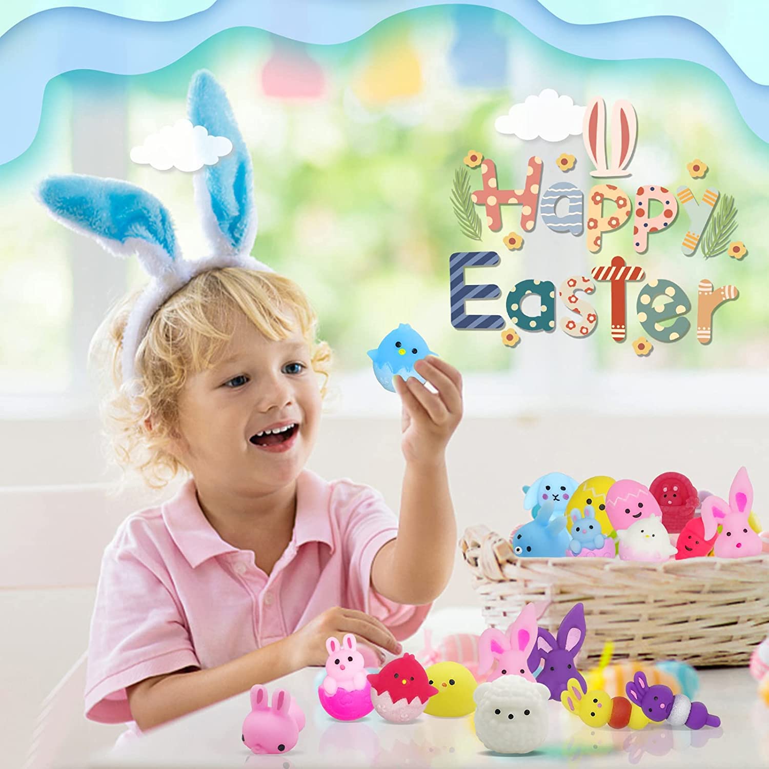 JDSTY Easter Mochi Squishy Bear-2 for continued tactile play and Easter fun
