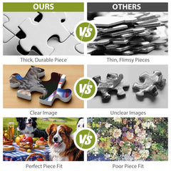 Jeacirio dogs wine-scene puzzle, perfect for social evenings and mindful focus.