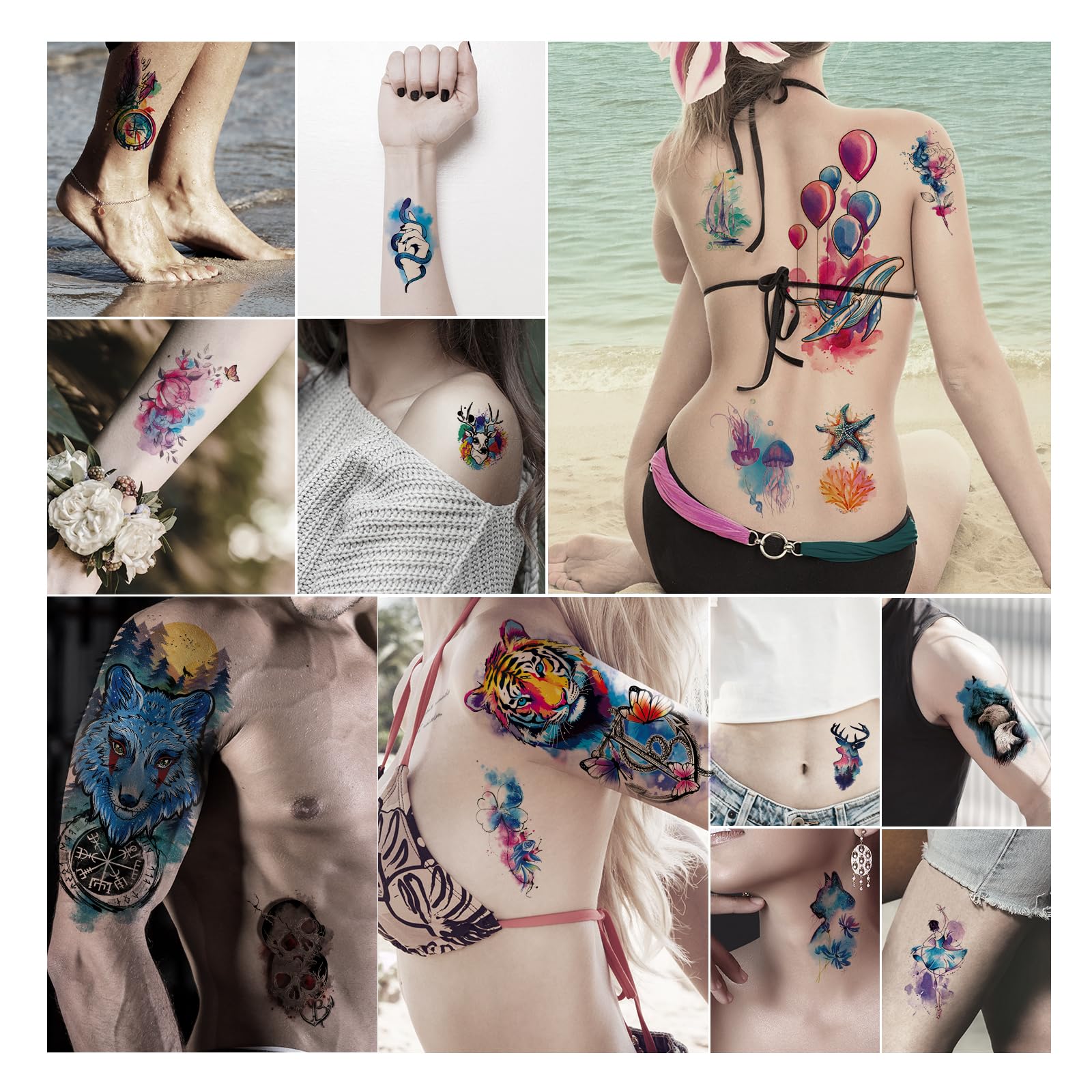 JEEFONNA tiny animal tattoo designs for kids and teens