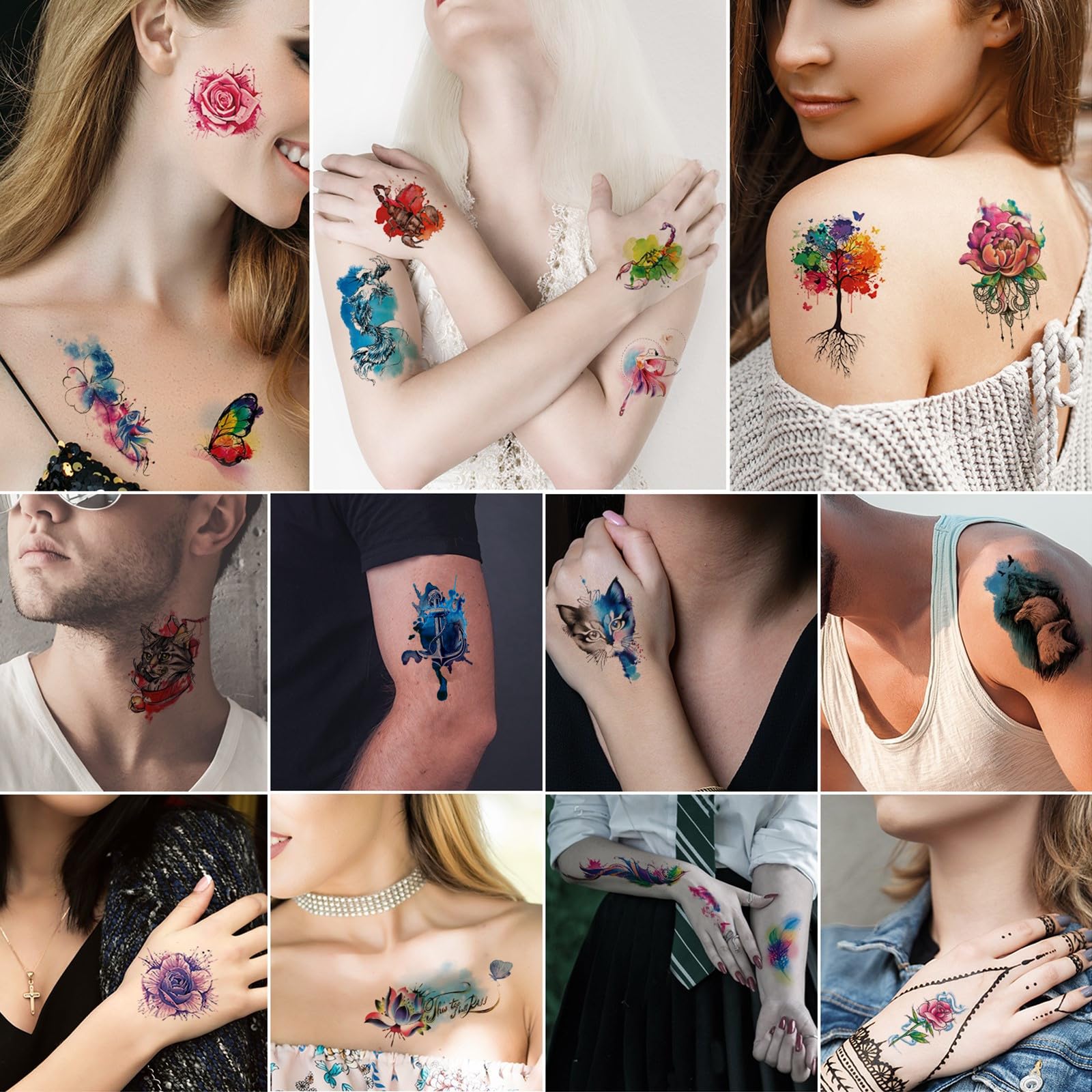 JEEFONNA tiny flower pattern tattoos for subtle everyday wear