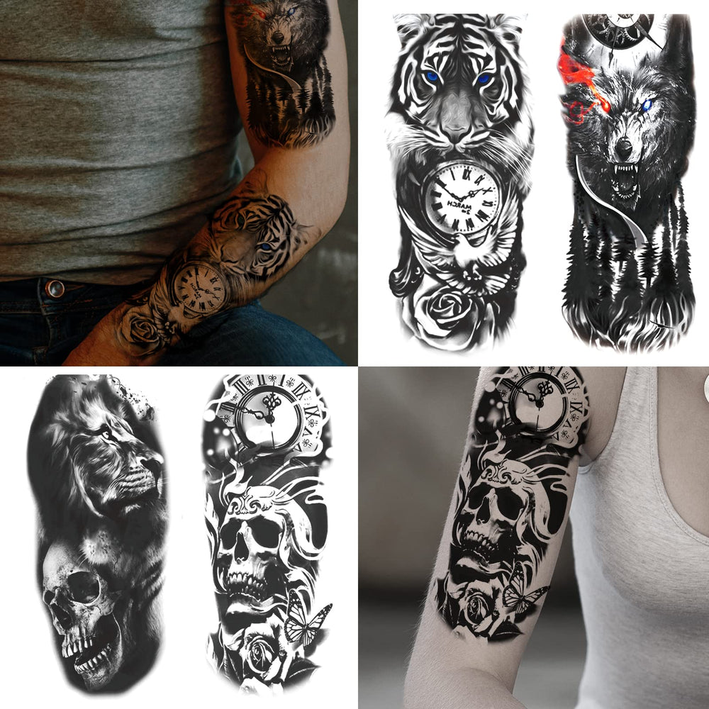 JEEFONNA half sleeve style tattoos for cosplay.